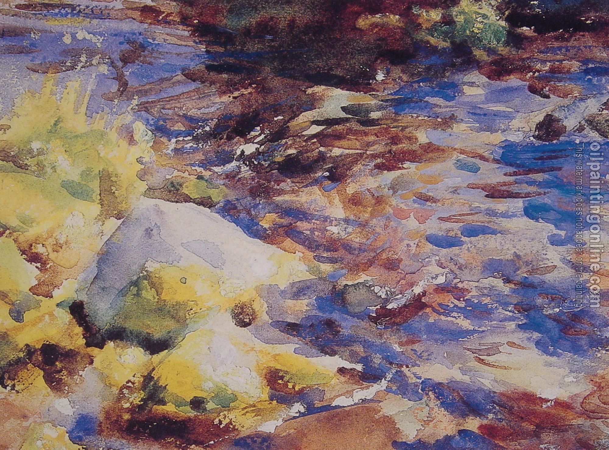 Sargent, John Singer - Reflections Rocks and Water